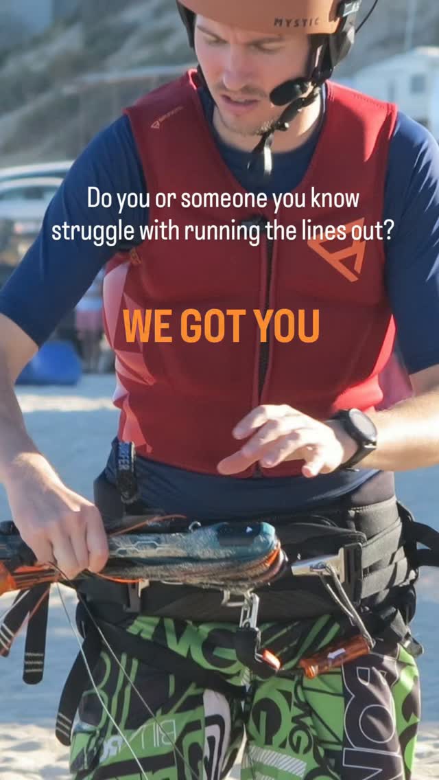 Running your lines out should be an automatic, one pass, task.  Unwind, check as you walk back, connect, stow/compact,  DONE.  It all starts with your routine.  Good practice in, good results out.  Let's get your routine down to a science.  www.freeridekiting.mx #kiteboarding #adventurelife #ikointl #kitesurf
